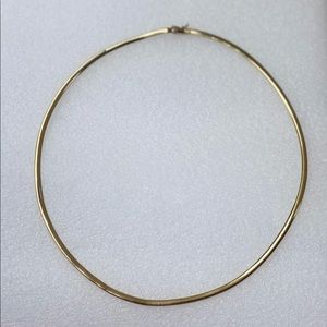 3MM DOMED OMEGA NECKLACE 10K YELLOW GOLD 17"